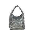 Borsa a Mano in Ecopelle Intrecciata con Tracolla Regolabile - Stile Donna Bags