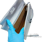 Borsa a Mano in Ecopelle con Dettagli in Metallo Argentato - Stile Donna Bags
