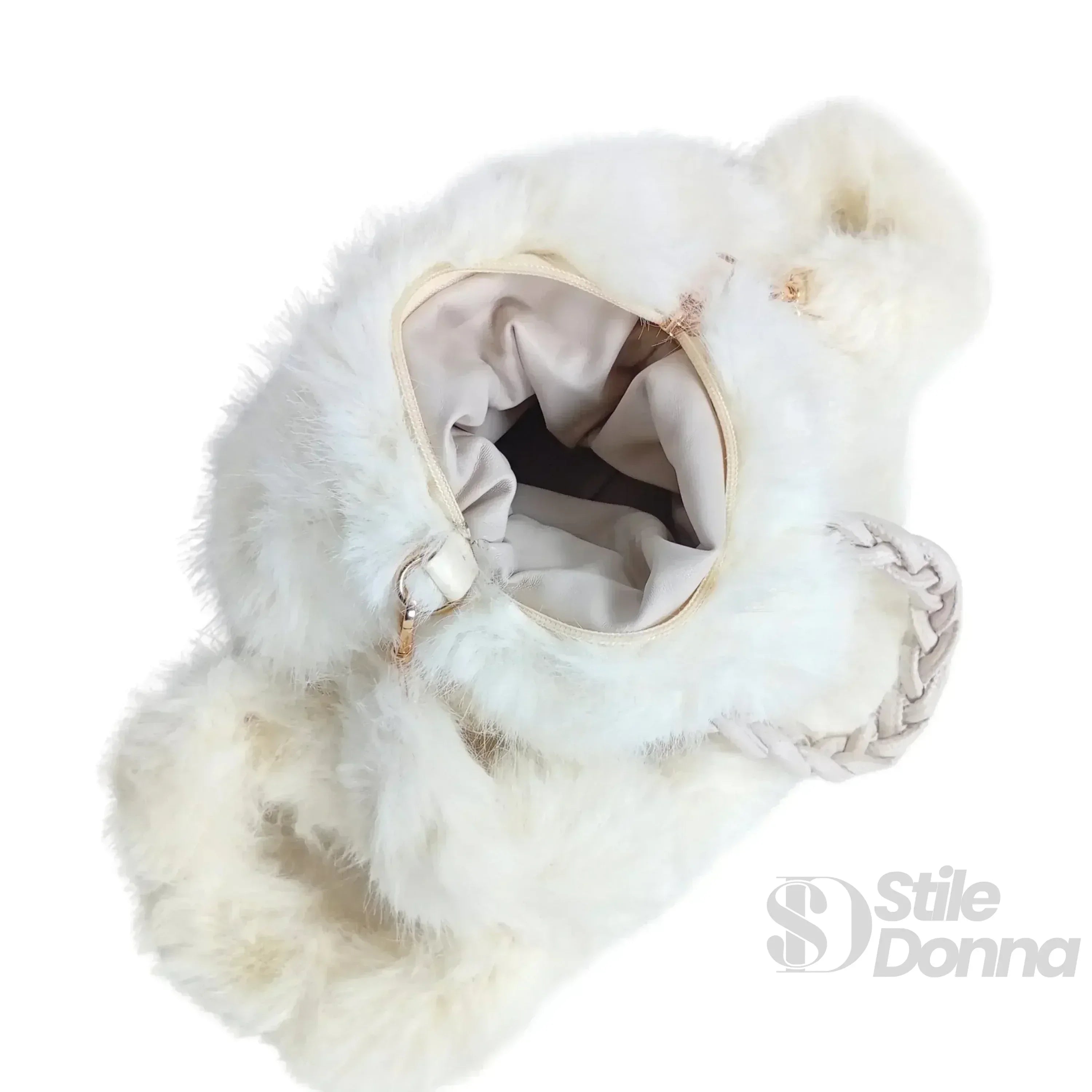 Stile Donna borsa a mano pelliccia sintetica donna – borsa indossata
