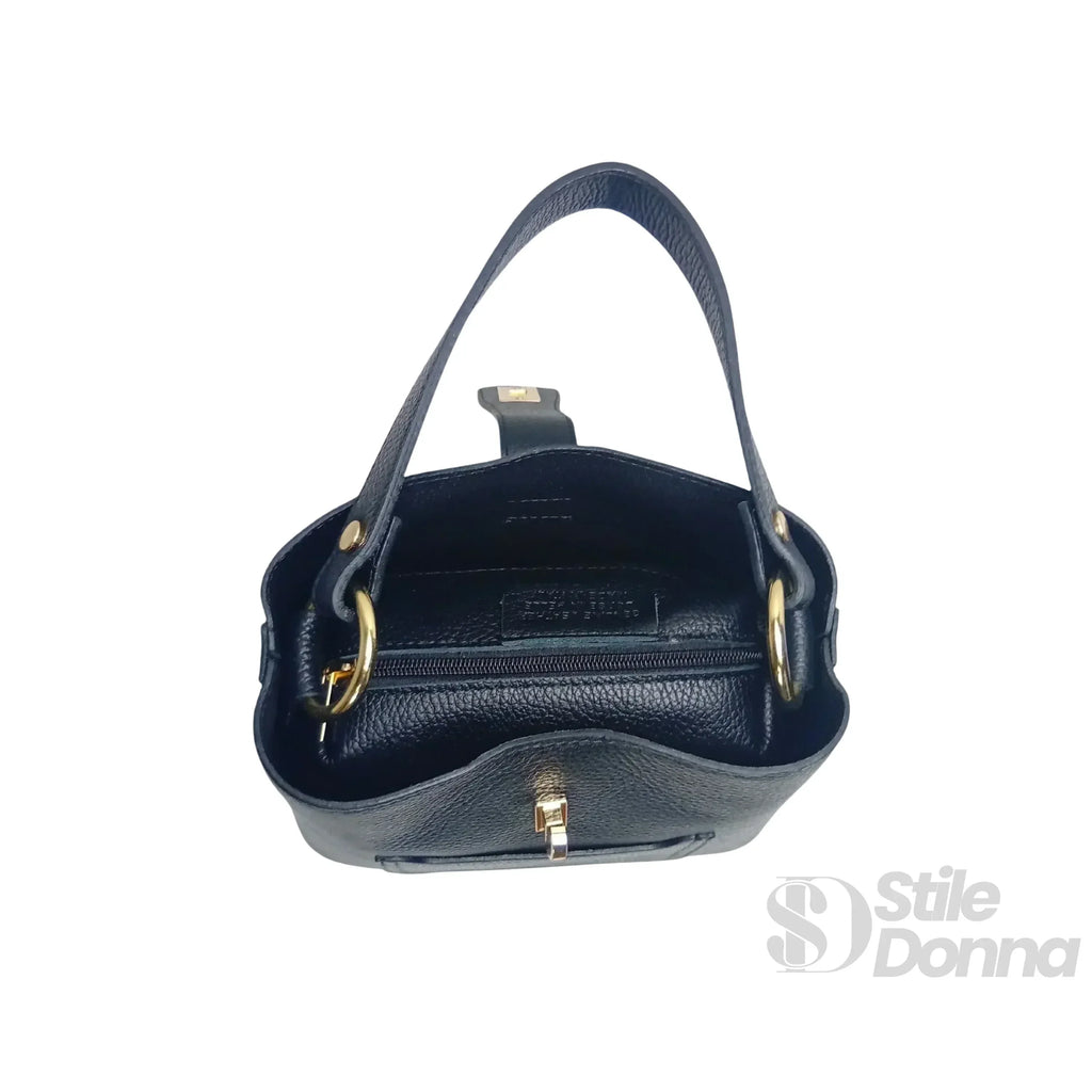 Stile Donna borsa a mano vera pelle italiana donna – borsa indossata