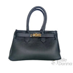 Borsa a Mano in Vera Pelle Made in Italy con Hardware Dorato - Stile Donna Bags
