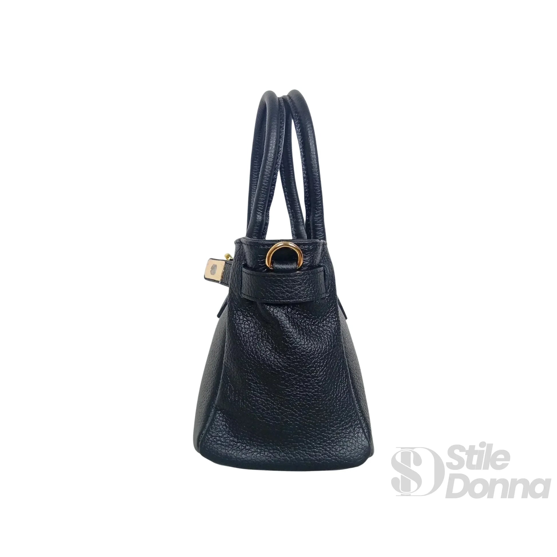 Stile Donna borsa a mano vera pelle made in Italy – con accessori abbinati