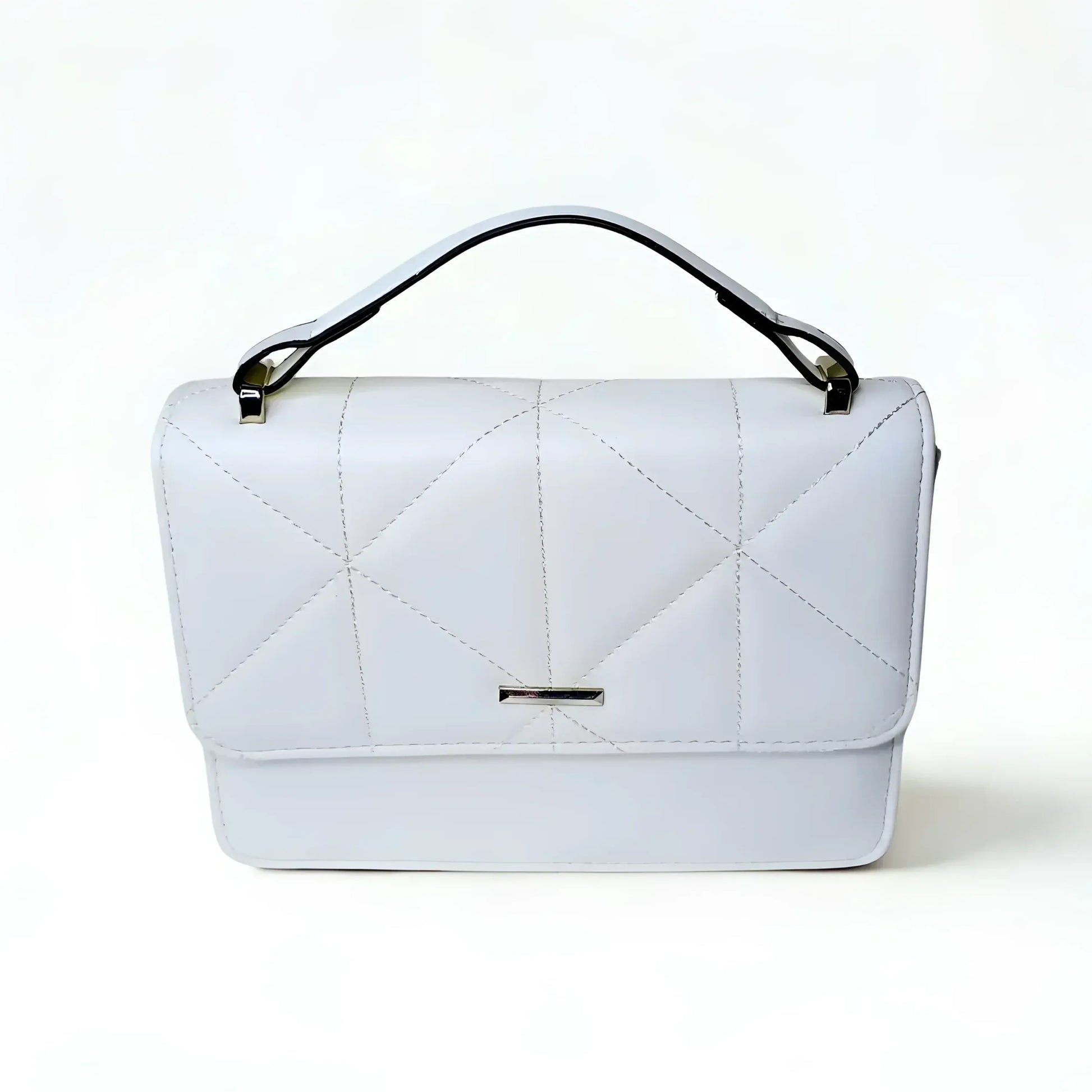 Stile Donna borsa a mano ecopelle bianca elegante e versatile donna – vista frontale