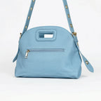Borsa a Spalla con Occhielli Circolari Dorati in Ecopelle - Stile Donna Bags