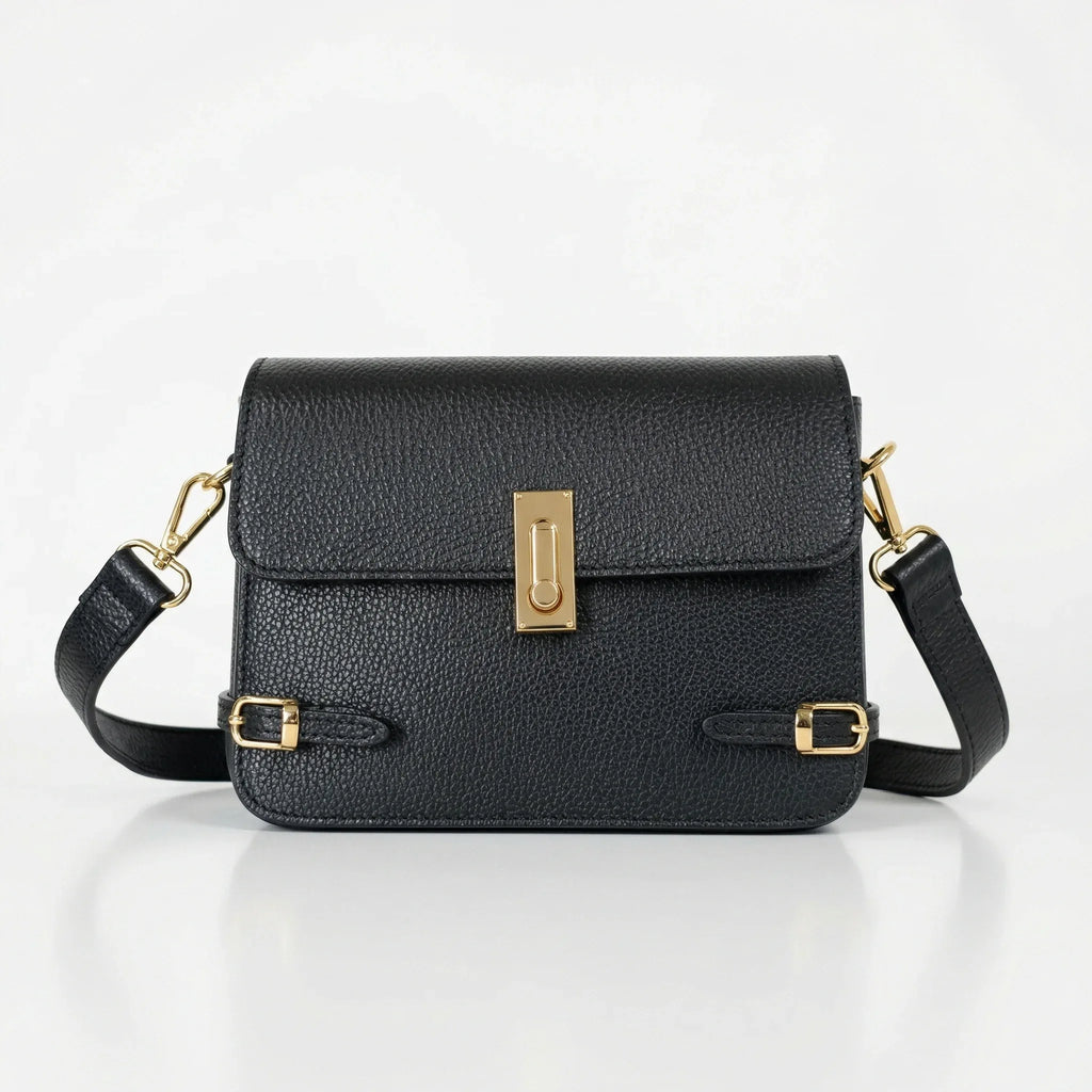 Buckle Up borsa a tracolla vera pelle regolabile donna – vista frontale