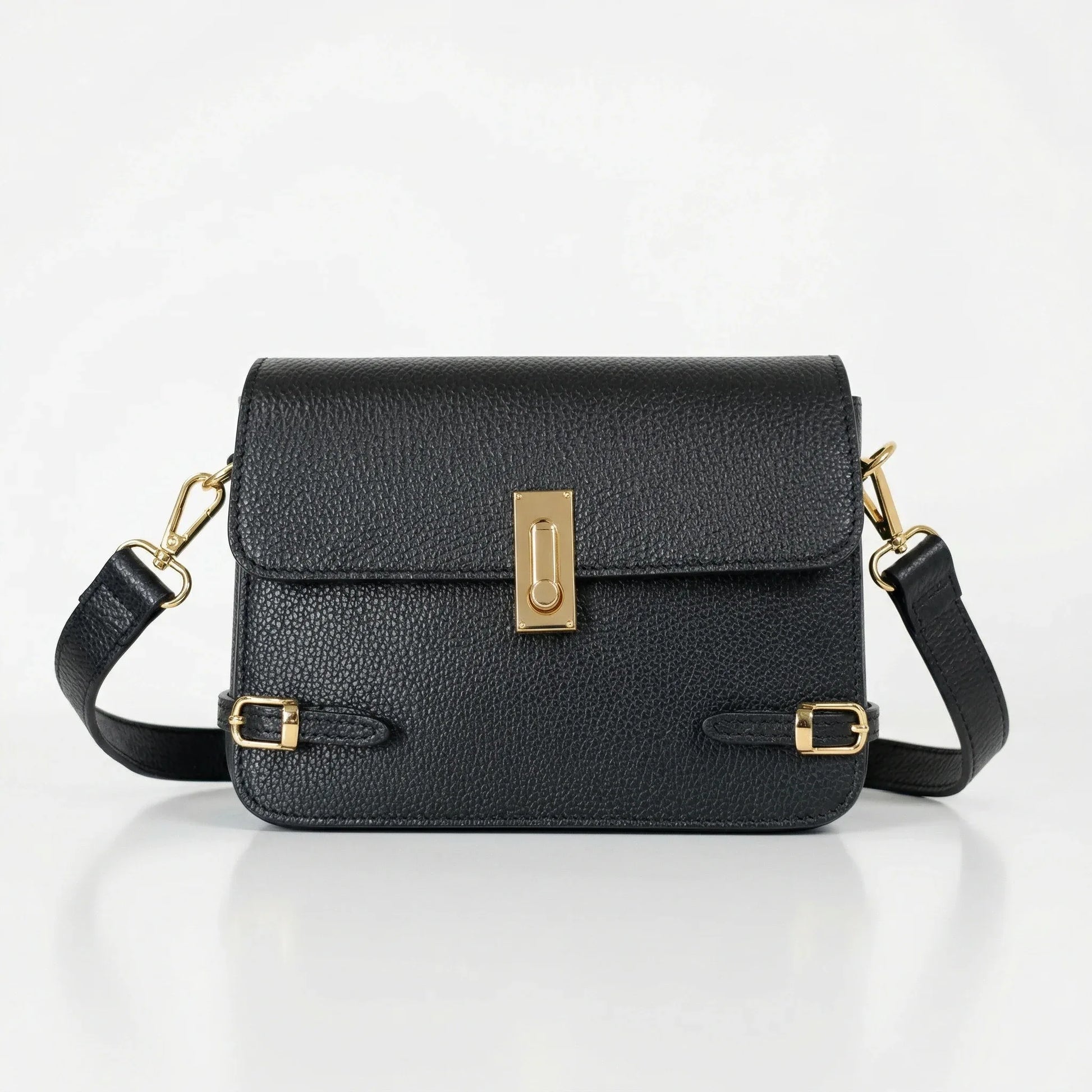 Buckle Up borsa a tracolla vera pelle regolabile donna – vista frontale