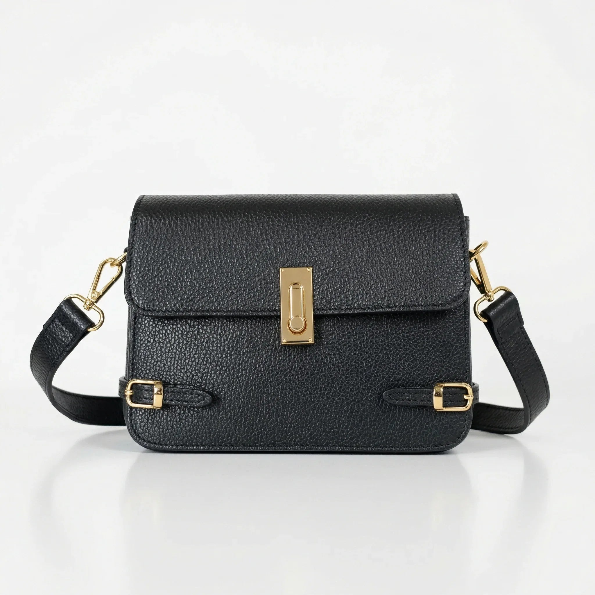 Buckle Up borsa a tracolla vera pelle regolabile donna – vista frontale