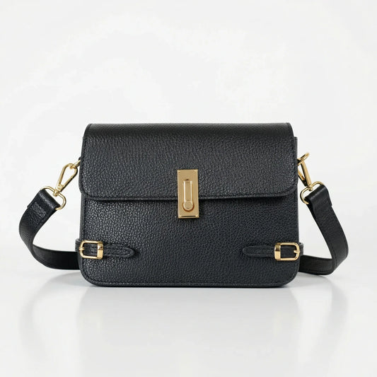 Buckle Up borsa a tracolla vera pelle regolabile donna – vista frontale