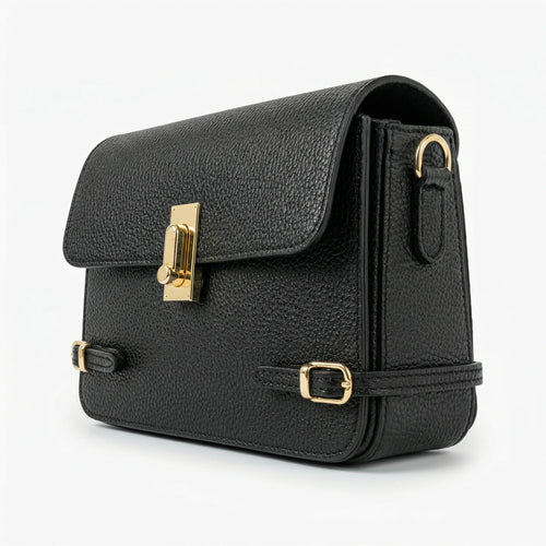 Buckle Up borsa a tracolla vera pelle regolabile – vista laterale