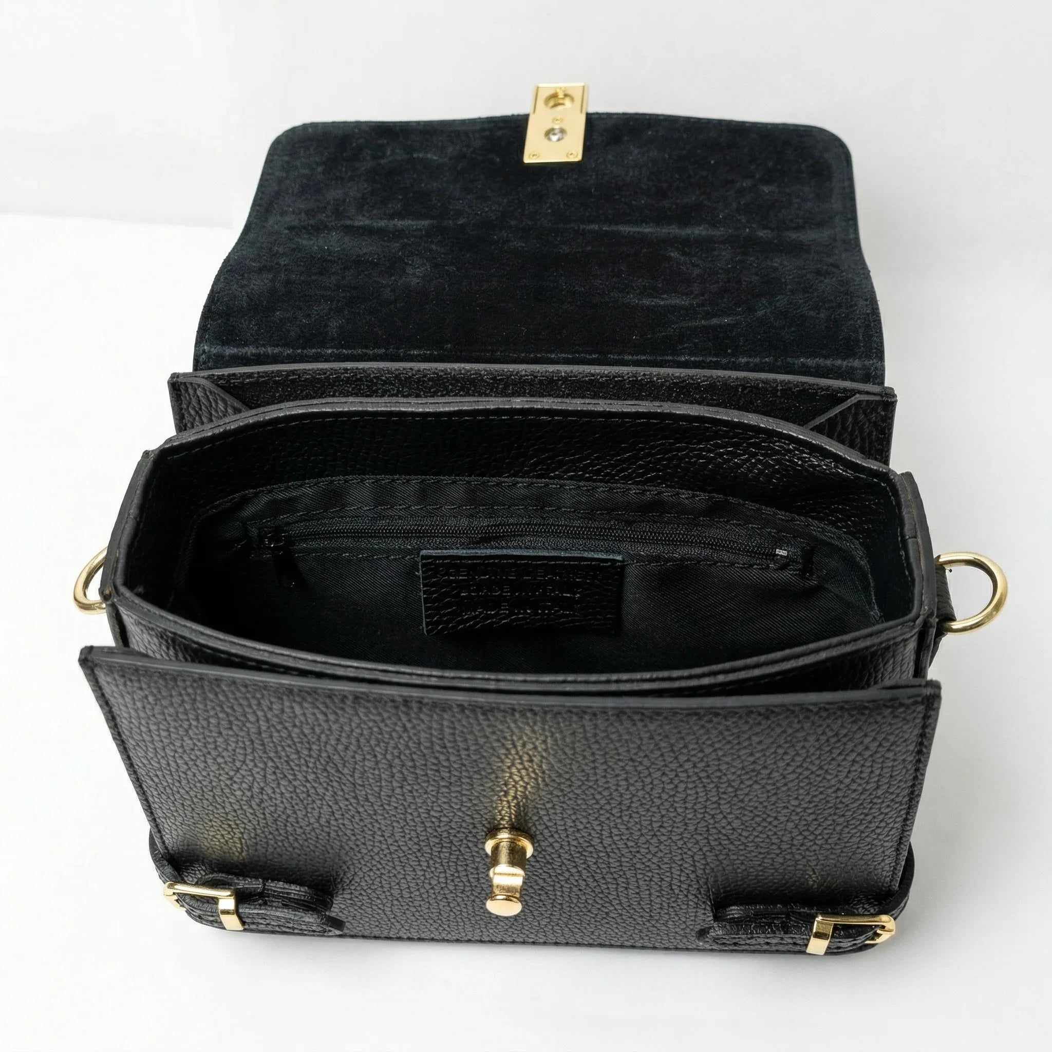 Buckle Up borsa a tracolla vera pelle regolabile donna – borsa indossata