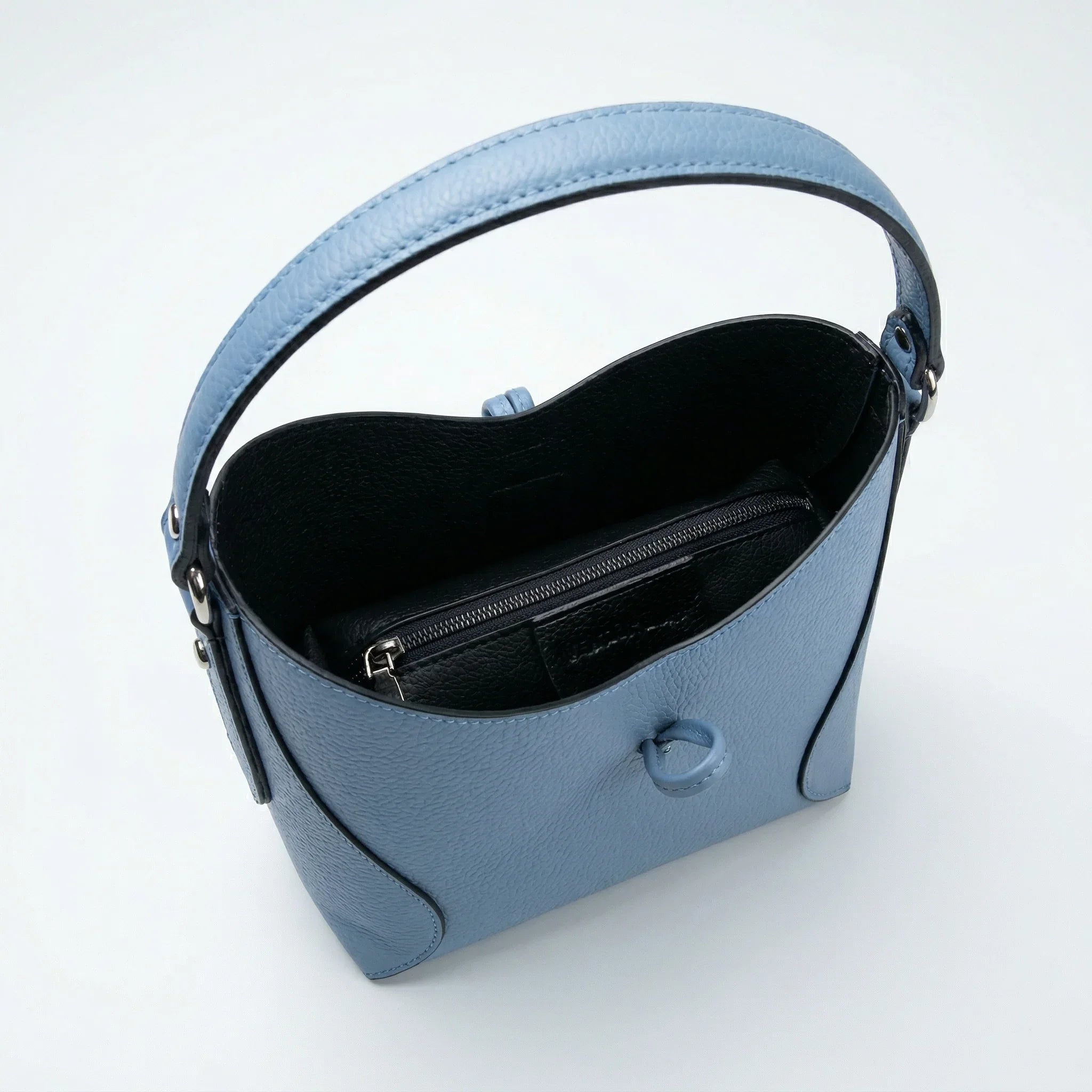 Lorenza borsa a tracolla vera pelle elegante – interno e tasche