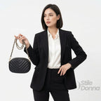 Borsa a Tracolla Ovale Trapuntata in Ecopelle Leggera - Stile Donna Bags