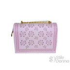 Borsa a Tracolla Viola con Catena Dorata in Ecopelle - Stile Donna Bags