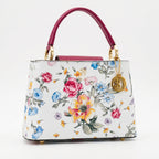 Borsa a Tracolla con Stampa Floreale in Vera Pelle Made in Italy - Stile Donna Bags