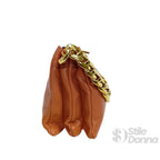 Borsa a Tracolla in Ecopelle con Catena Dorata e Chiusura a Cerniera - Stile Donna Bags