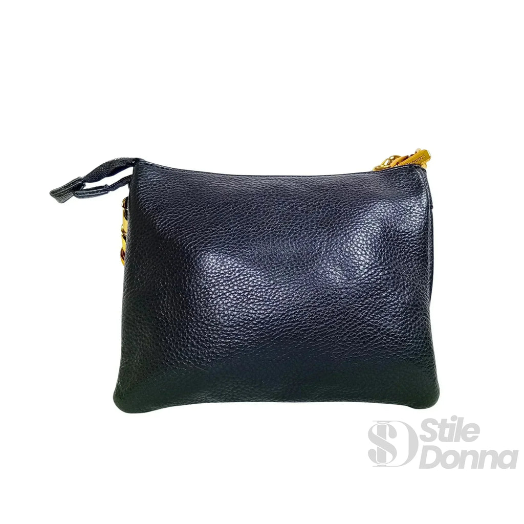 Stile Donna borsa a tracolla ecopelle catena dorata – vista dall'alto