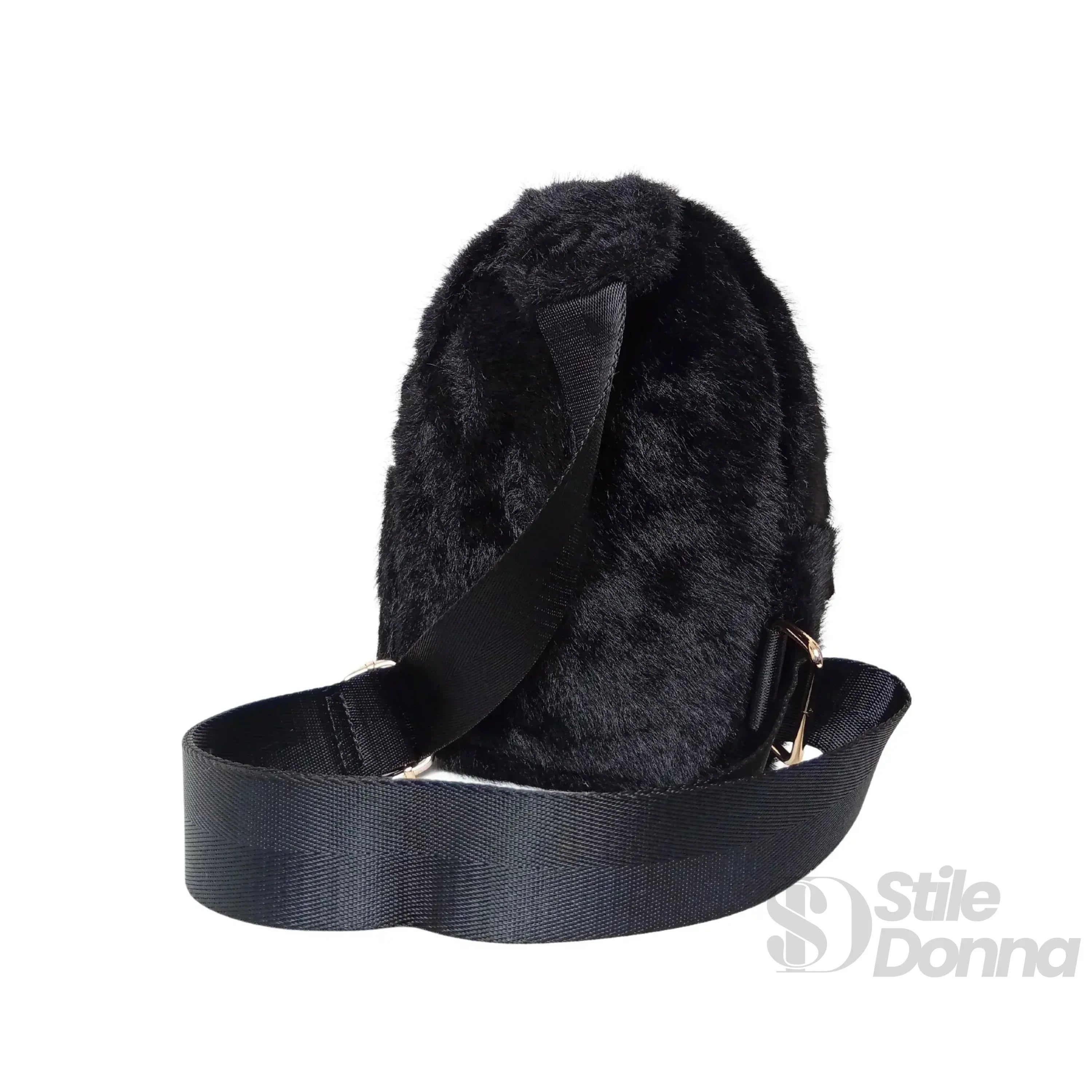 Stile Donna borsa a tracolla pelliccia sintetica morbida – vista supplementare