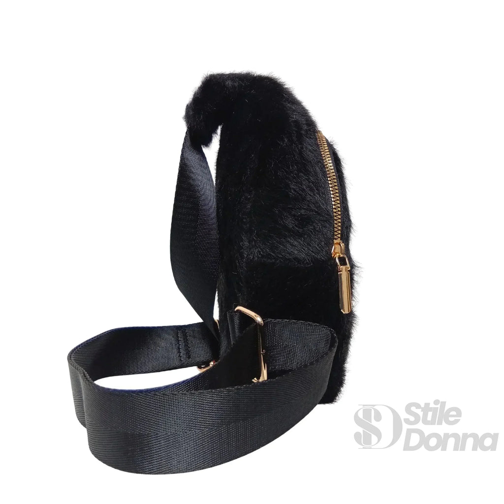 Stile Donna borsa a tracolla pelliccia sintetica morbida – vista supplementare 2