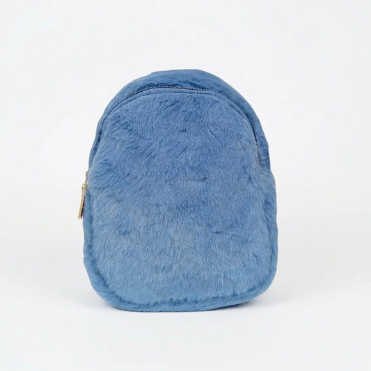 Stile Donna borsa a tracolla pelliccia sintetica morbida – vista posteriore