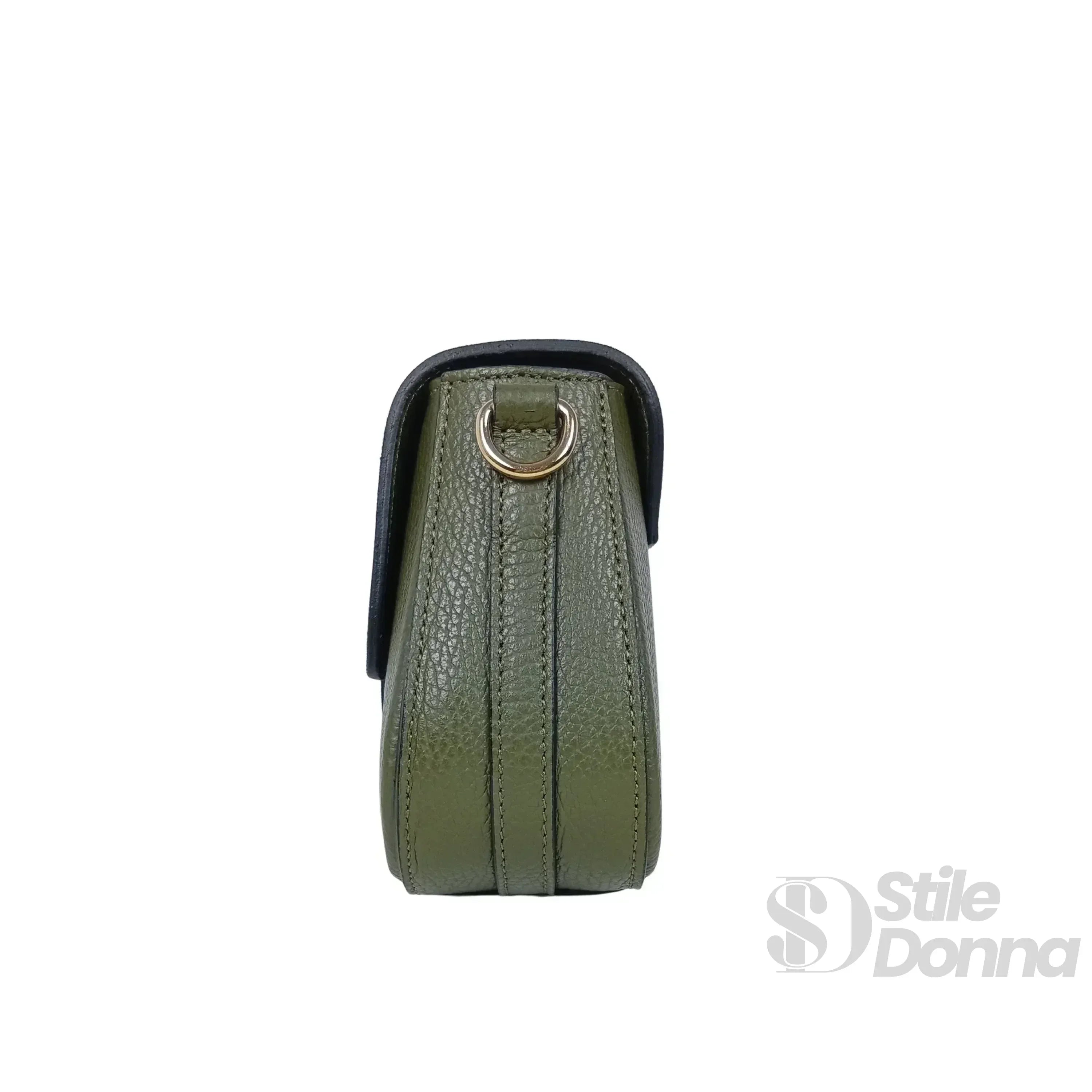 Borsa Bella Nova Crossbody in Vera Pelle e Camoscio | Vista aggiuntiva 12 | vera pelle | Verde