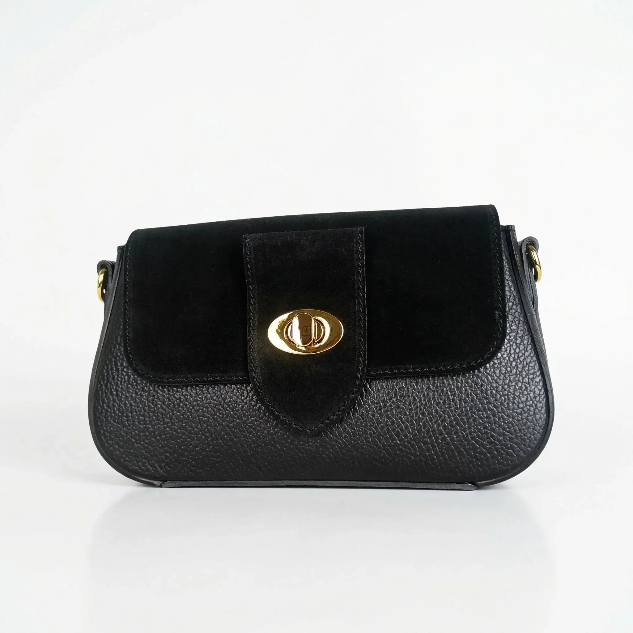 Borsa Bella Nova Crossbody in Vera Pelle e Camoscio | Vista posteriore | vera pelle | Verde