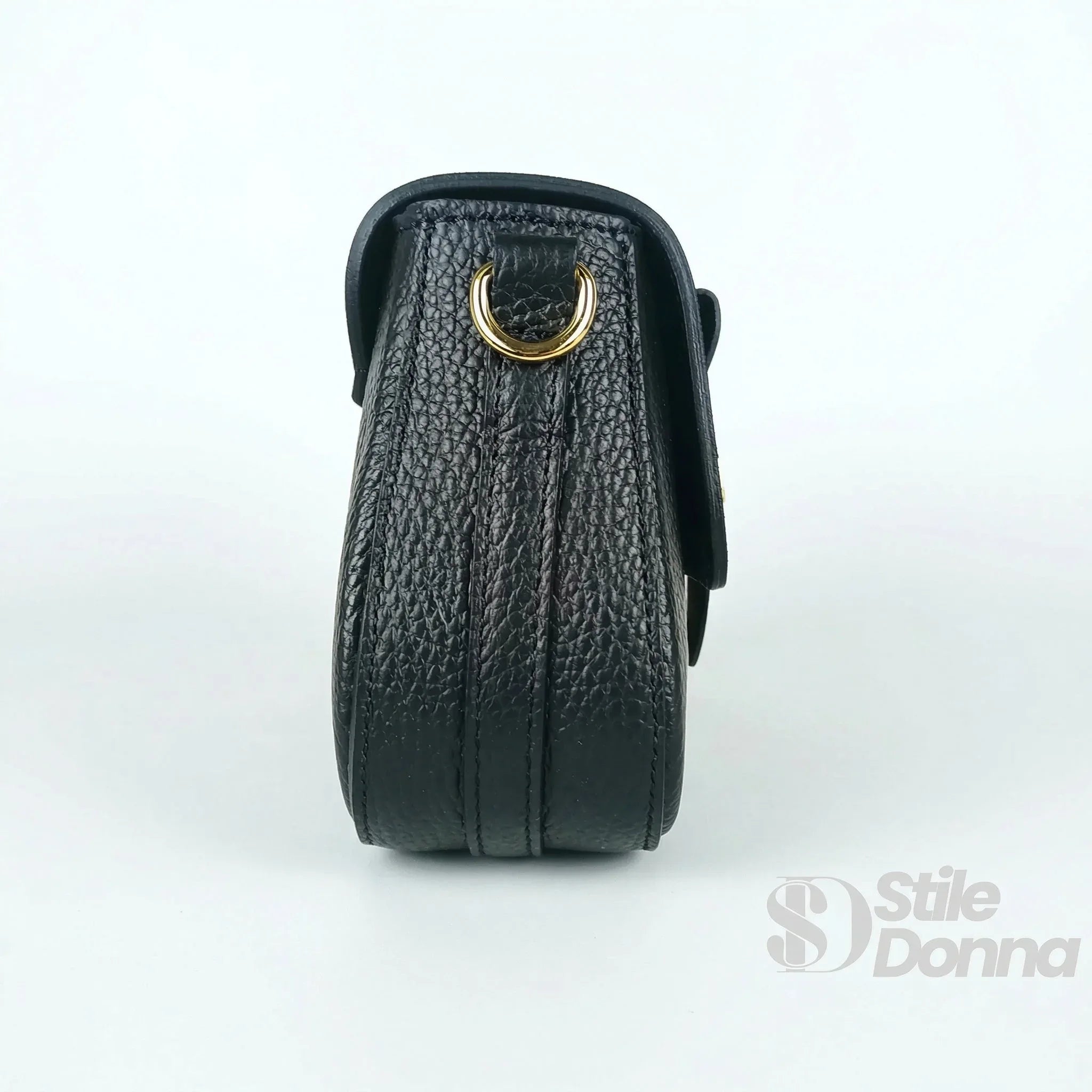 Borsa Bella Nova Crossbody in Vera Pelle e Camoscio | Dettaglio manico | vera pelle | Verde