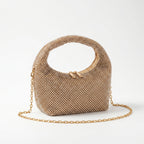 Borsa da Sera in Mesh di Strass Oro - Stile Donna Bags