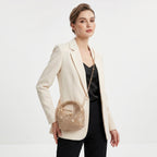 Borsa da Sera in Mesh di Strass Oro - Stile Donna Bags