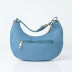 Borsa in Denim con Tracolla Rimovibile e Chiusura a Cerniera - Stile Donna Bags