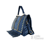 Borsa in Ecopelle con Tracolla Removibile e Dettagli Dorati - Stile Donna Bags