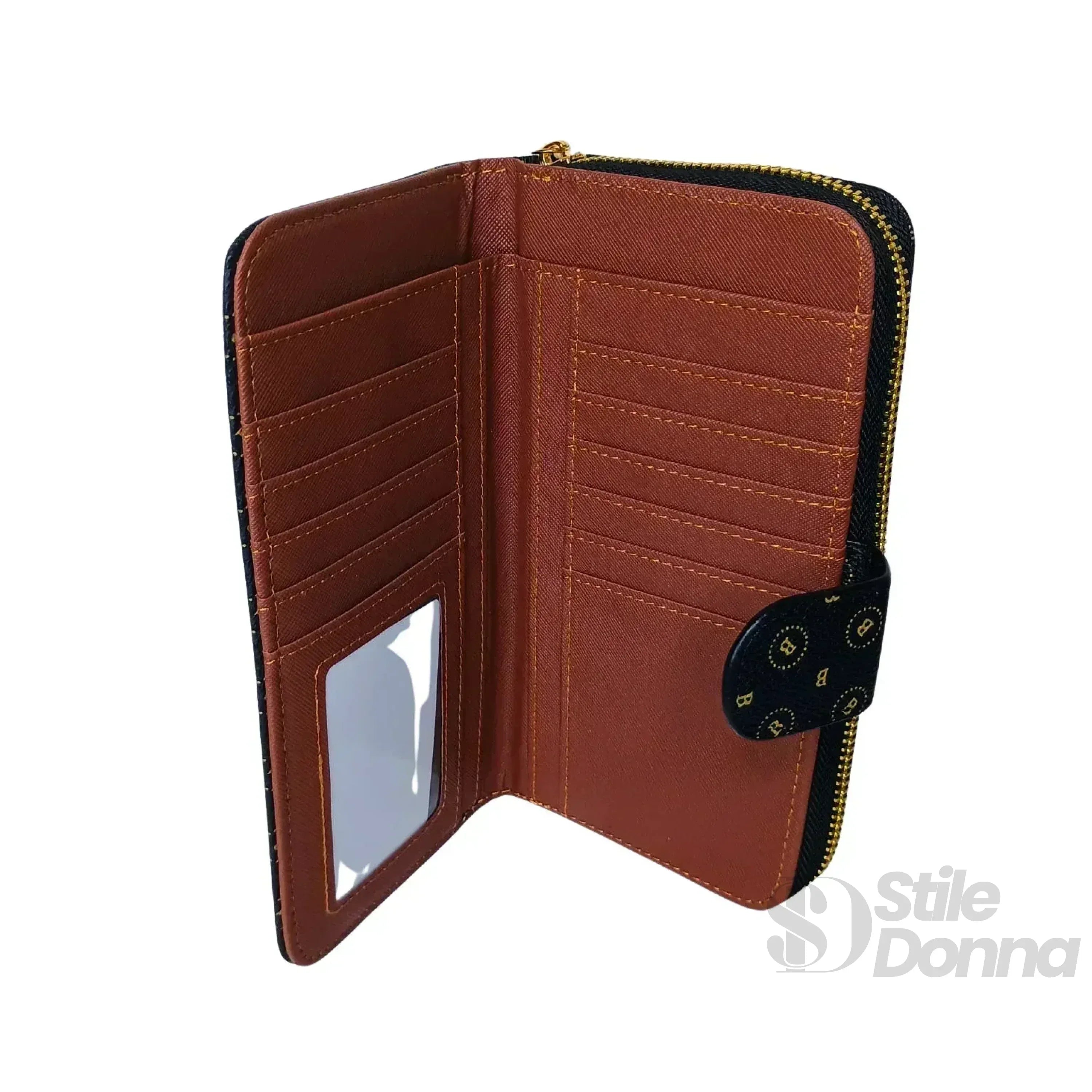 Briciole portafoglio donna ecopelle bianco scomparti multipli – vista posteriore