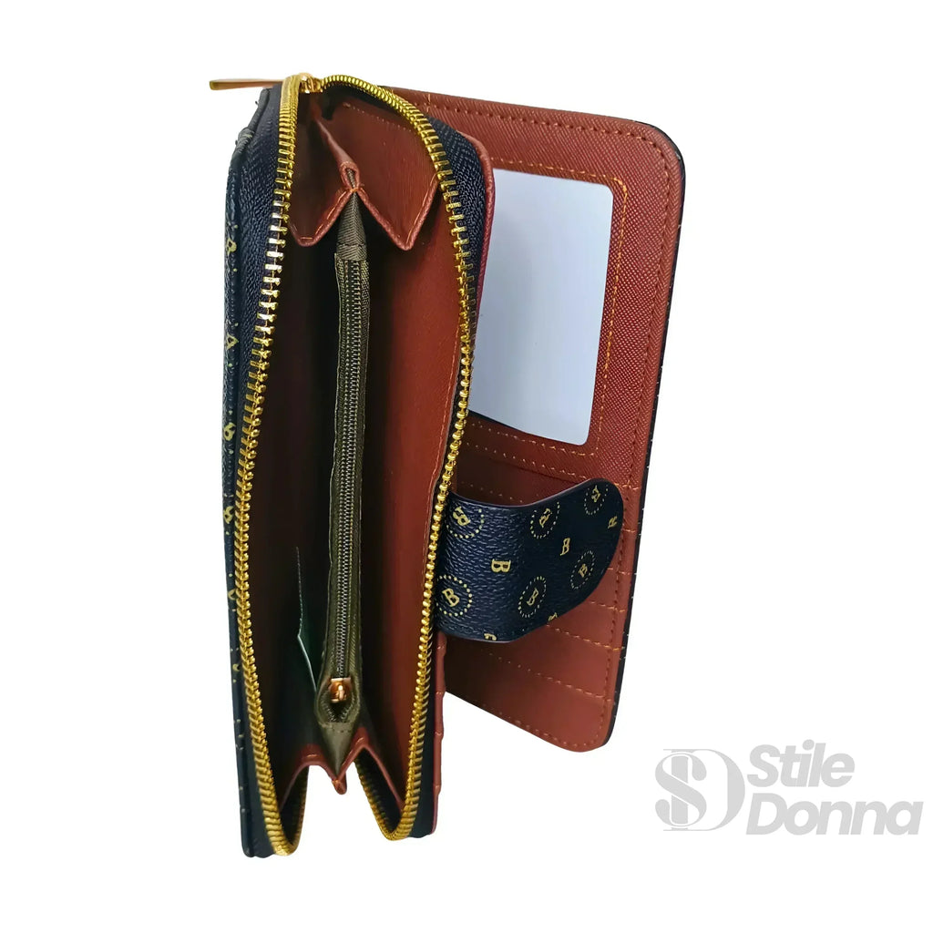 Briciole portafoglio donna ecopelle bianco scomparti multipli – interno e tasche