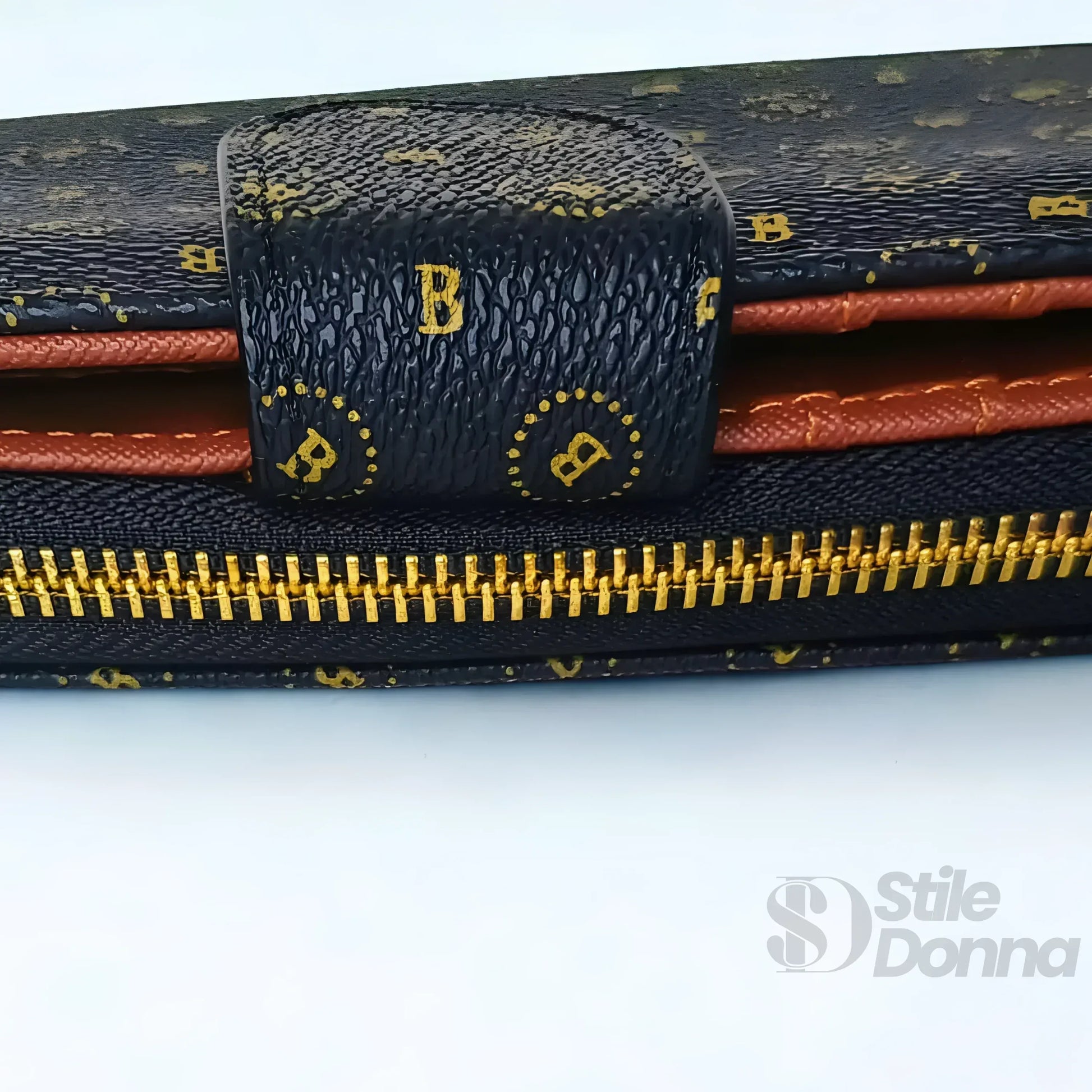 Briciole portafoglio donna ecopelle nero scomparti multipli – dettaglio