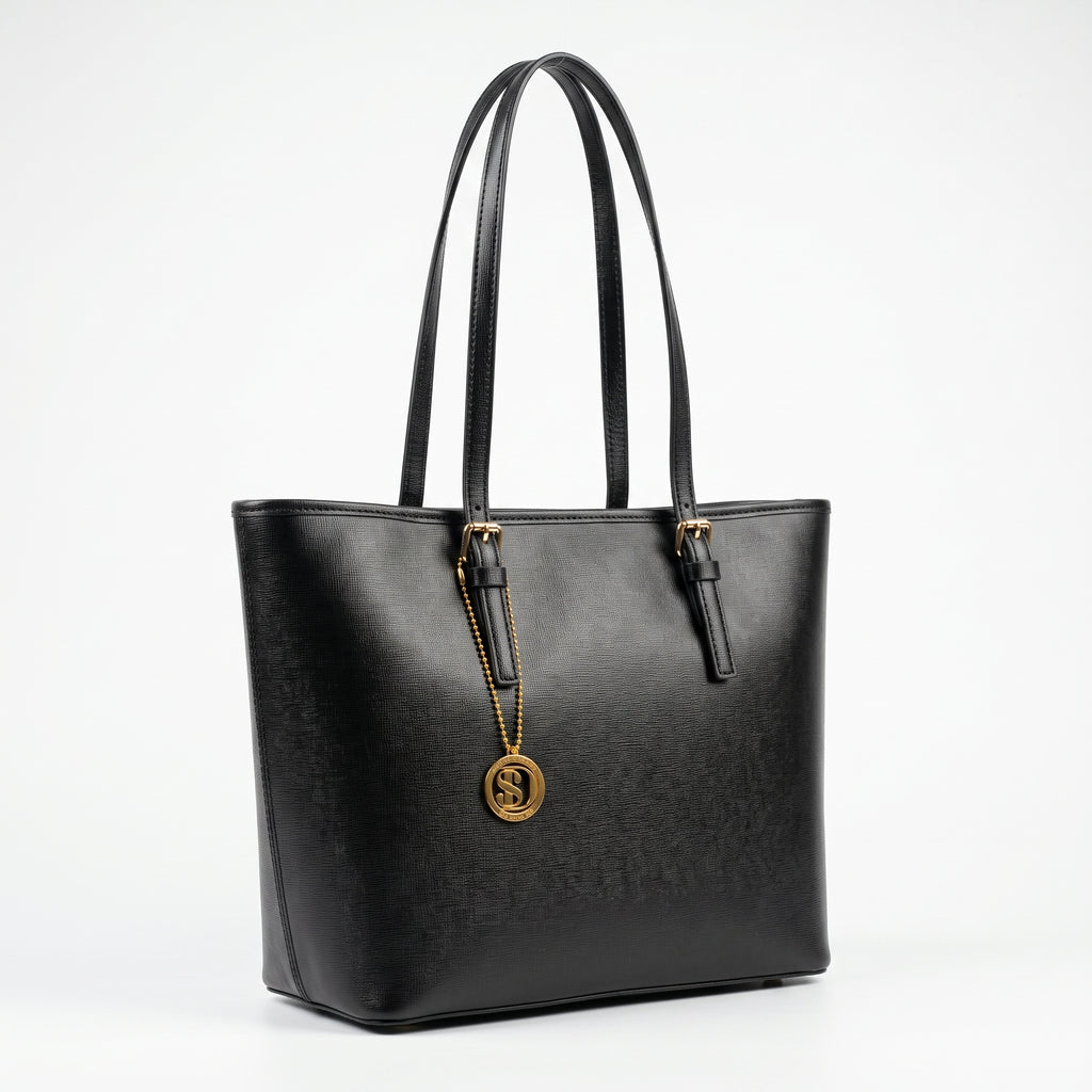 Чанта Serena Shopper от истинска кожа Saffiano с двойно вътрешно джобче – Stile Donna Bags