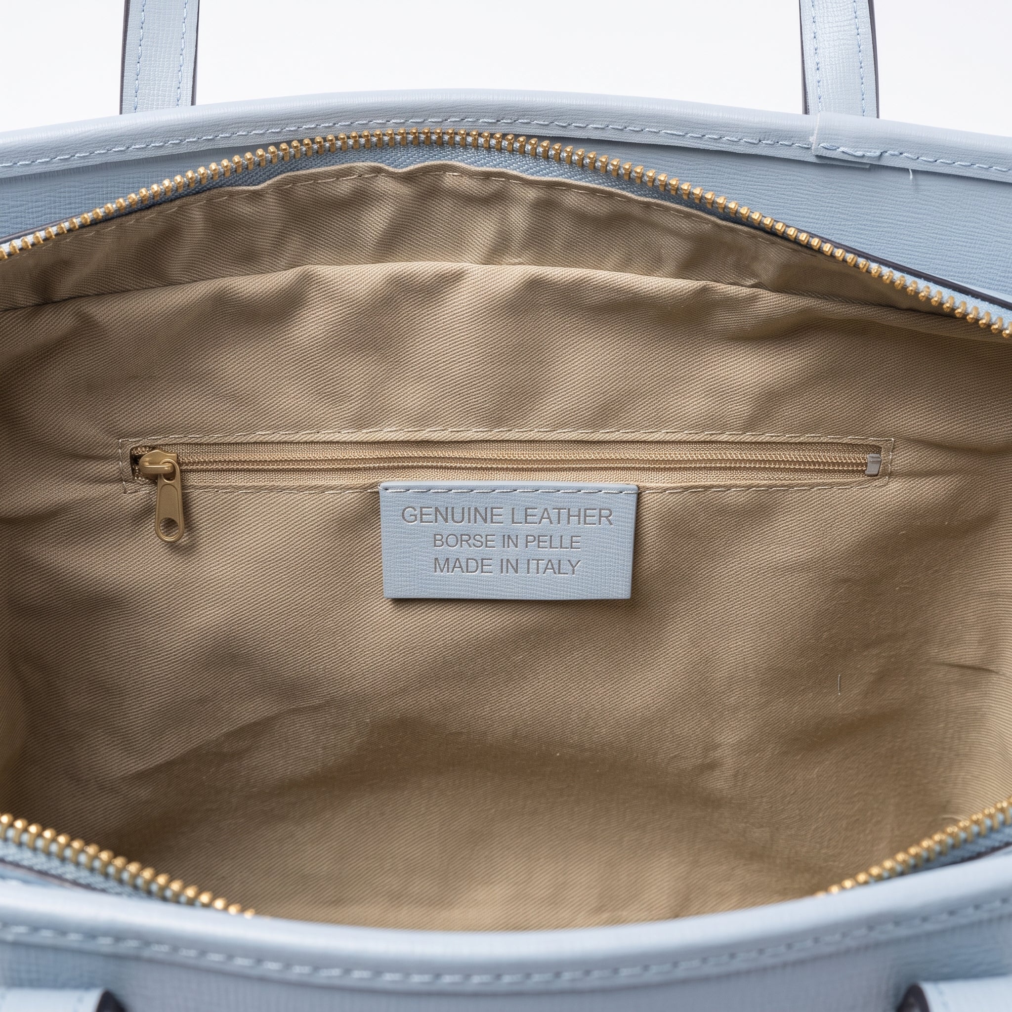 Чанта Serena Shopper от истинска кожа Saffiano с двойно вътрешно джобче – Stile Donna Bags