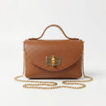 Amina mini borsa donna vera pelle con catena dorata – vista 1