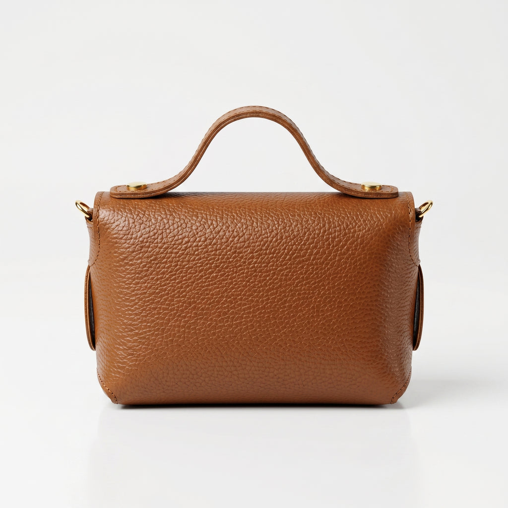 Amina mini borsa donna vera pelle con catena dorata – vista 10