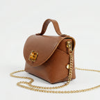 Amina Mini Borsa in Vera Pelle con Catena Dorata - Stile Donna Bags
