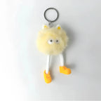 Charm per Borsa Pom Pom con Personaggio in Pelliccia Sintetica - Stile Donna Bags