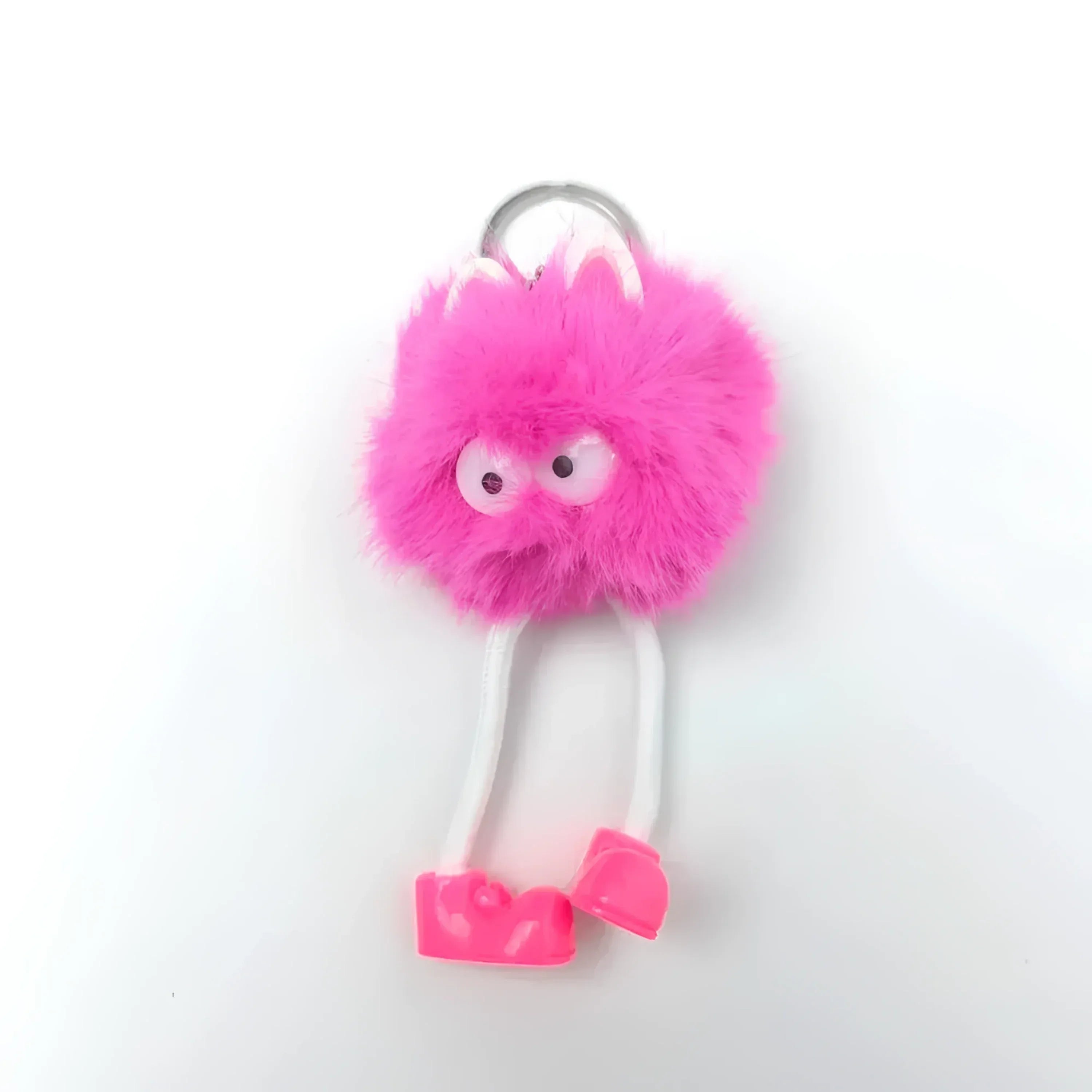 Stile Donna charm per borsa pom pom pelliccia sintetica rosa – vista supplementare 2