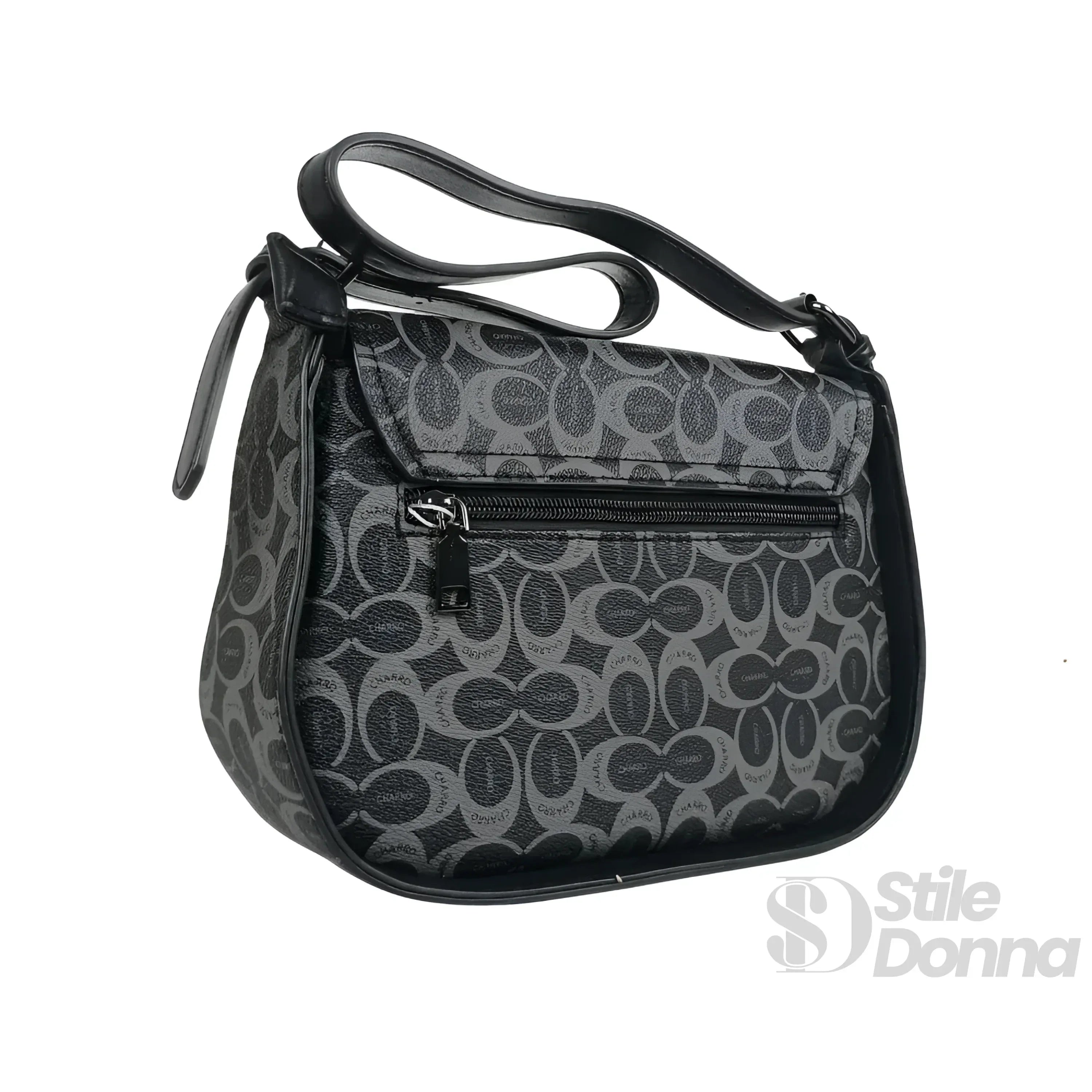 Borsa Saddle Charro Ecopelle Con Tracolla | Interno e tasche | ecopelle | Nero
