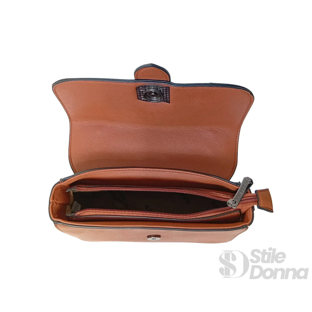 Charro borsa a spalla rigida ecopelle design minimalista – vista dall'alto