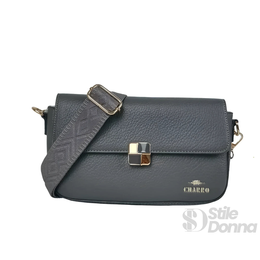 Charro borsa ecopelle PU crossbody nera con manico rimovibile donna – borsa indossata