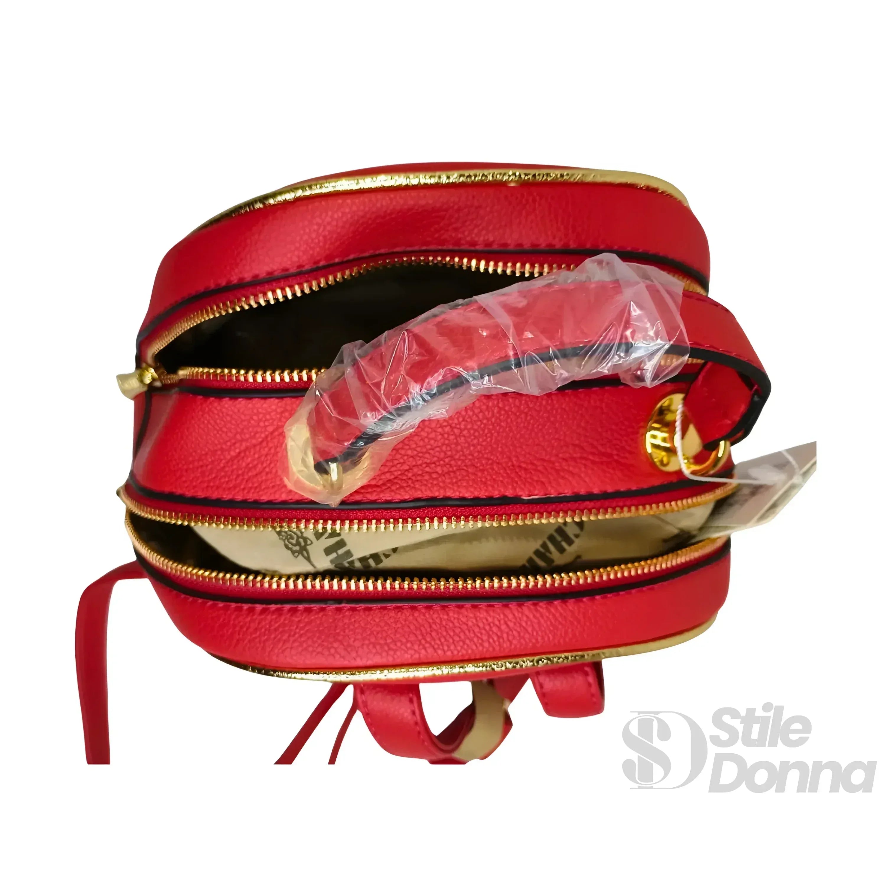 Charro zaino similpelle intrecciata rosso finta pelle – dettaglio esterno