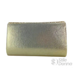Clutch Busta Argentata da Sera in Strass e Microfibra - Stile Donna Bags