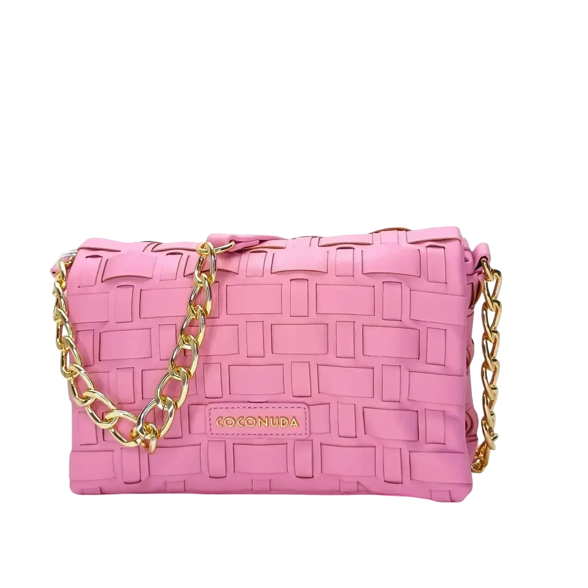 Coconuda borsa intrecciata argento ecopelle rosa – vista supplementare dettaglio
