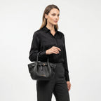 Coconuda Borsa a Mano in Ecopelle Martellata Nera - Stile Donna Bags