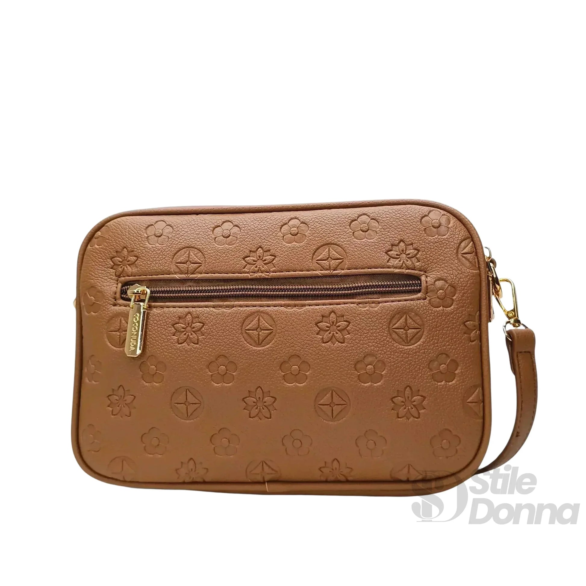 Coconuda borsa a tracolla ecopelle marrone crossbody – dettaglio esterno