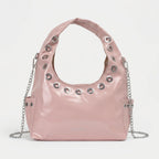 Coconuda Borsa a Tracolla in Ecopelle con Catena e Occhielli - Stile Donna Bags