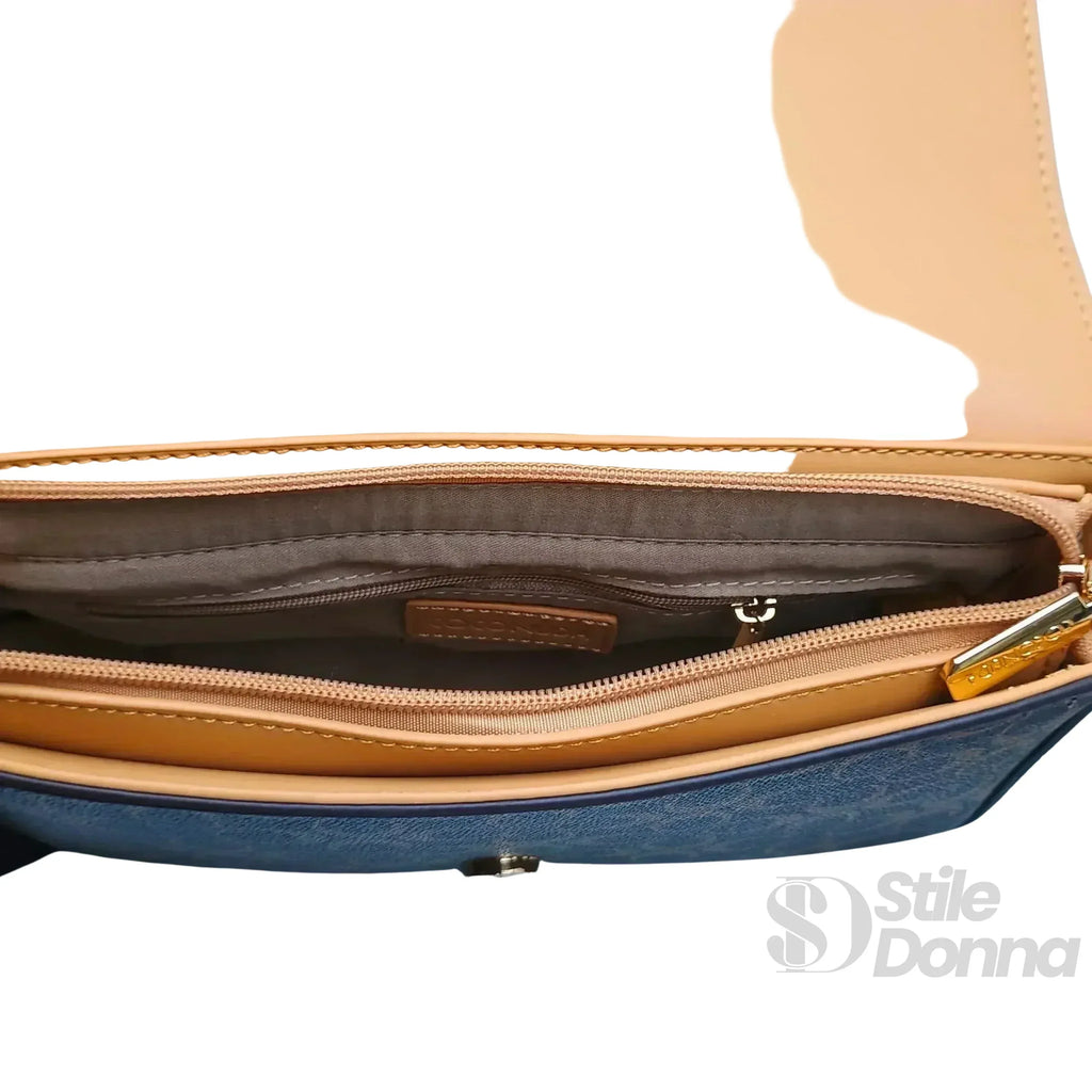 Coconuda borsa a tracolla ecopelle marrone caffè – interno e tasche